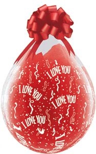 (25) 18" Stuffing I Love You Clear balloons