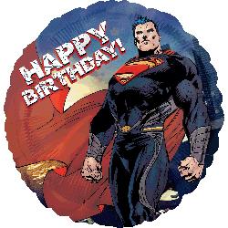 18" Foil - Birthday Superman, Man of Steel balloon