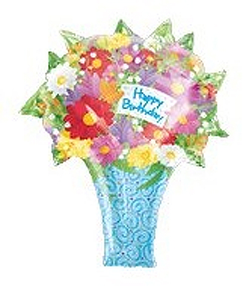 27" Floral Bouquet Birthday balloon