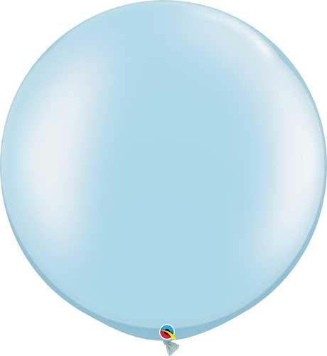 Q (2) 30" Pearl Light Blue - 36" est balloons