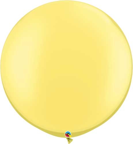 Q (2) 30" Pastel Pearl Lemon Chiffon - 36" est balloons