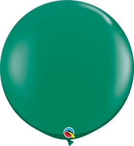 Q (2) 36" Jewel Emerald Green balloons