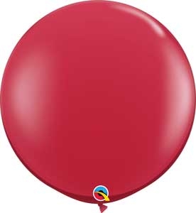 Q (2) 36" Jewel Ruby Red balloons