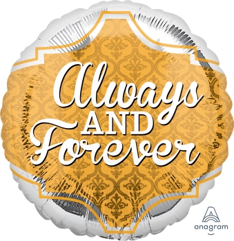 18" Foil Always & Forever Marriage Blessing balloon