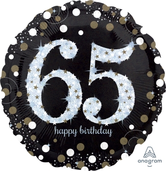 28" 65 Sparkling Birthday Holographic balloon