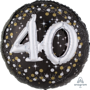 32" 40 Sparkling Birthday 3D Effect balloon