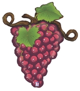 Shape Linky Grapes Red 31" balloon