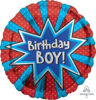 18" Foil - Birthday Boy Burst balloon