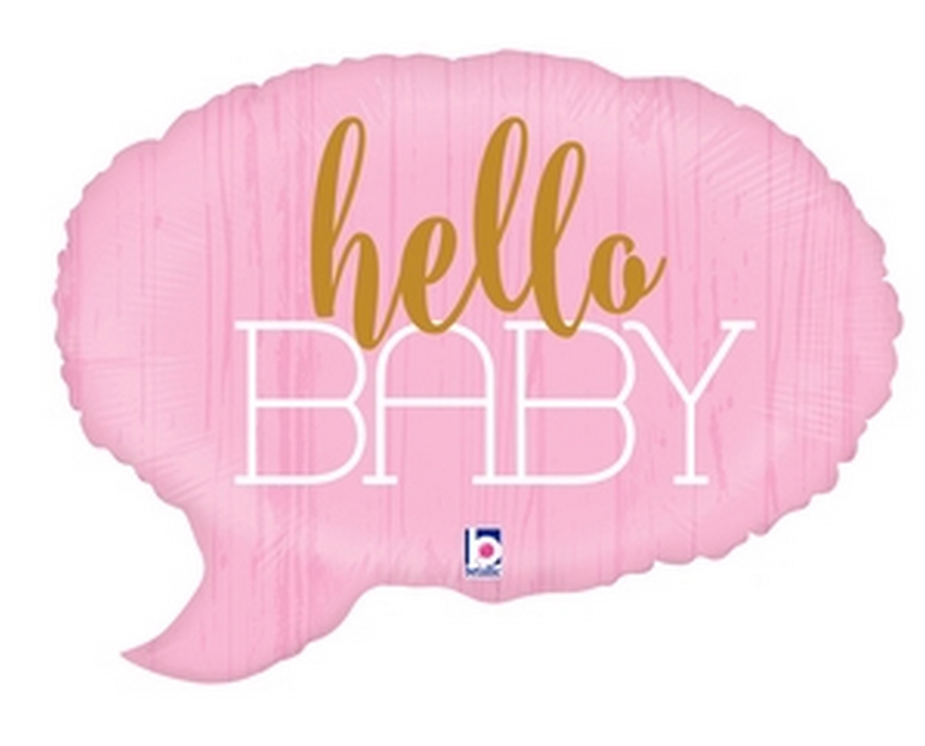 24" Foil Shape Hello Baby - Pink balloon