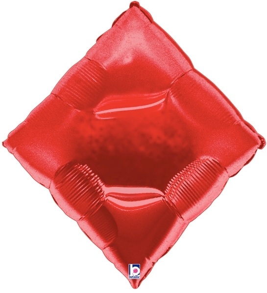 35" Super Shape B - Casino Diamond - Red balloon