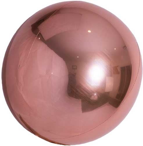 (3) 10" Rose Gold Spheroid balloon