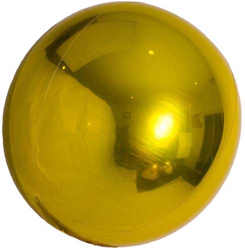 (3) 14" Gold Spheroid balloon