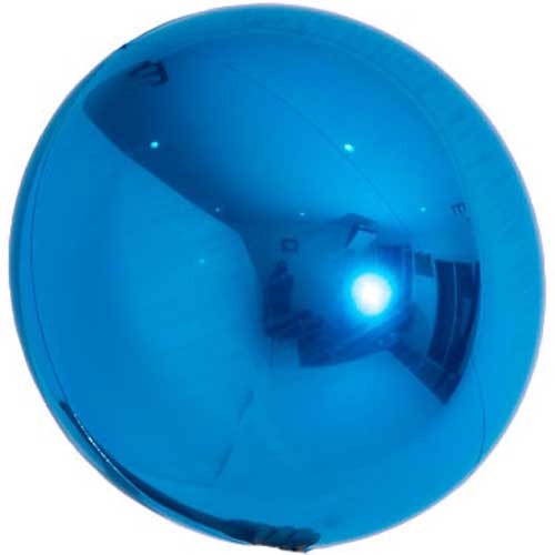 (3) 7" Blue Spheroid balloon