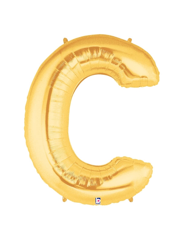 40" Megaloon - Letter C - Gold balloon *Polybagged