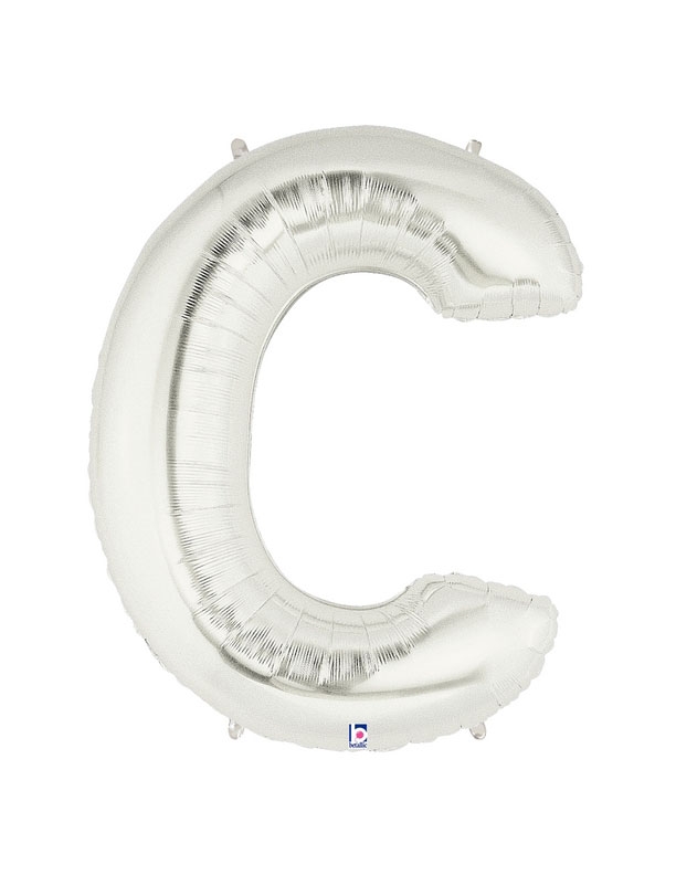 40" Megaloon - Letter C - Silver balloon