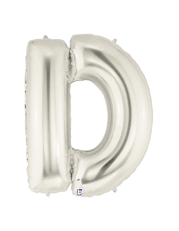 40" Megaloon - Letter D - Silver balloon
