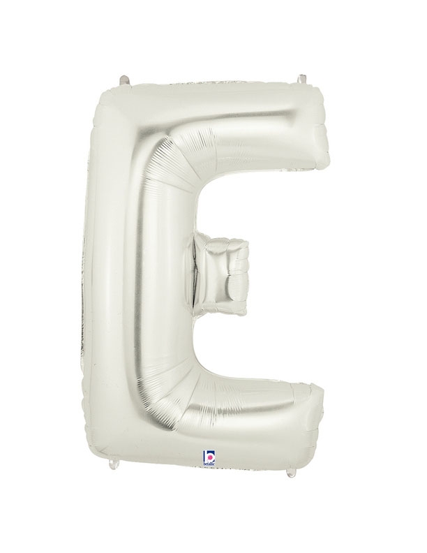40" Megaloon - Letter E - Silver balloon *Polybagged