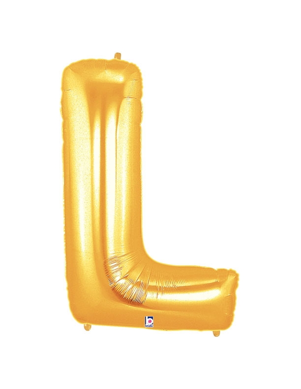 40" Megaloon - Letter L - Gold balloon
