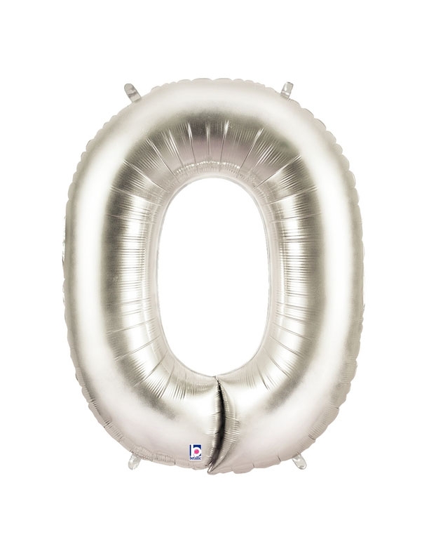 40" Megaloon - Letter O - Silver balloon *polybagged