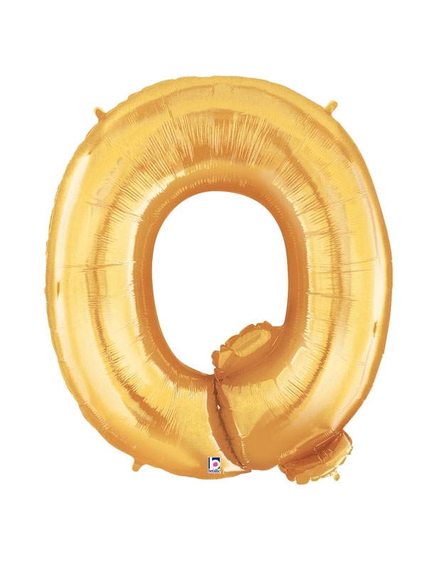 40" Megaloon - Letter Q - Gold balloon