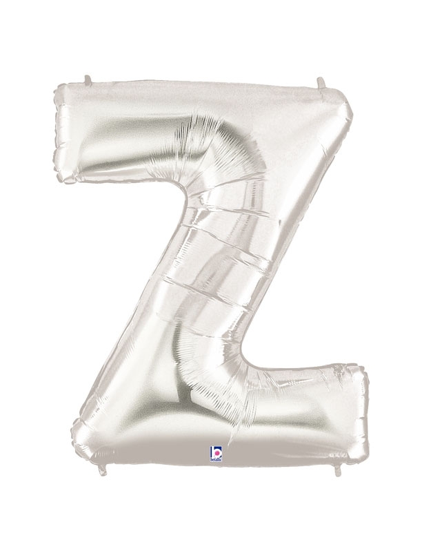 40" Megaloon - Letter Z - Silver balloon *polybagged