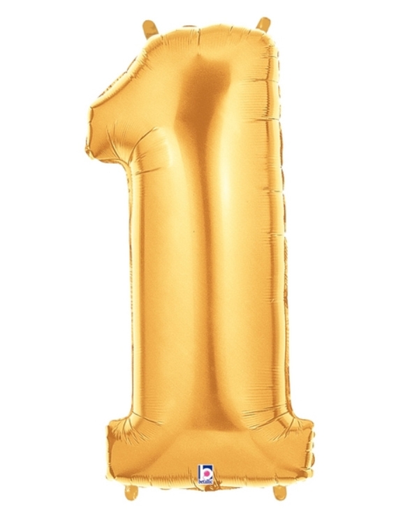 40" Megaloon - Number - #1 - Gold balloon