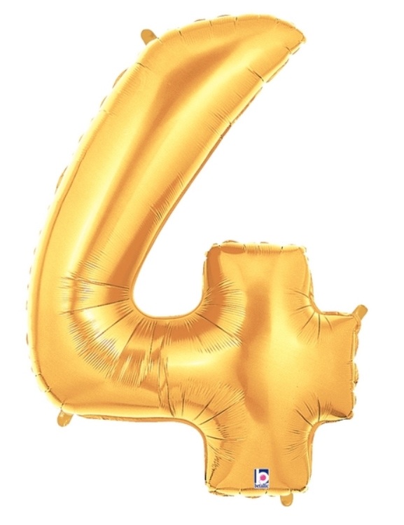 40" Megaloon - Number - #4 - Gold balloon