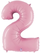 40" Megaloon Pastel Pink Number 2 balloon