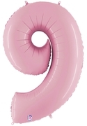 40" Megaloon Pastel Pink Number 9 balloon