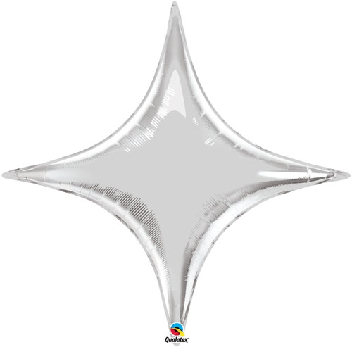 40" Shape - Starpoint - Silver balloon