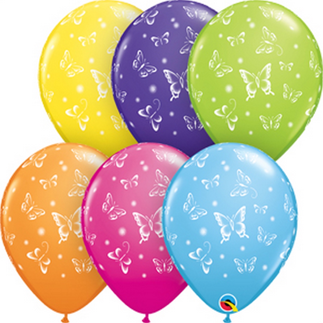 (50) 11" Butteryfly  Ast balloons