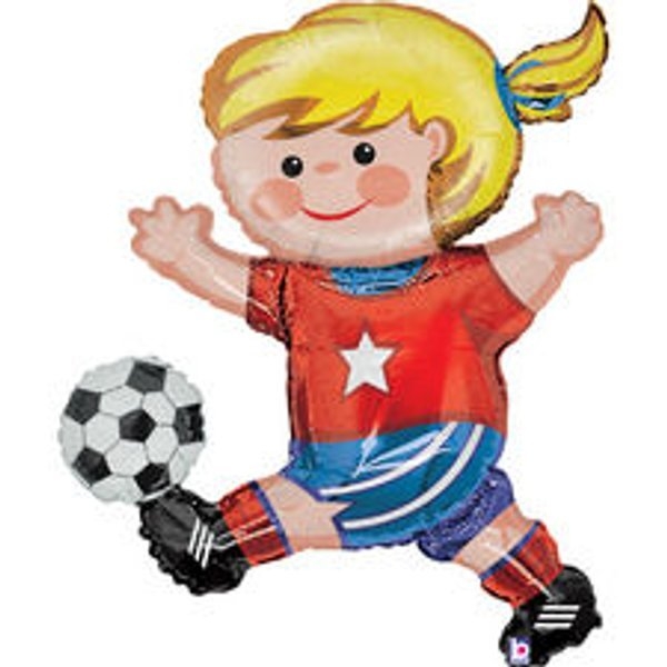 45" Shape - Soccer Girl balloon