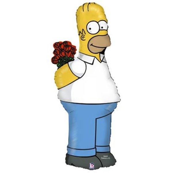 47" Super Shape - Homer With Roses balloon