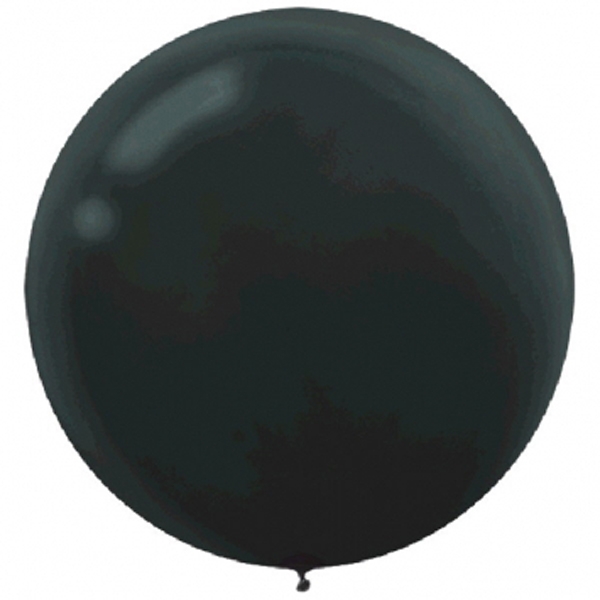 ECONO (4) 24" Round Latex - Black balloons