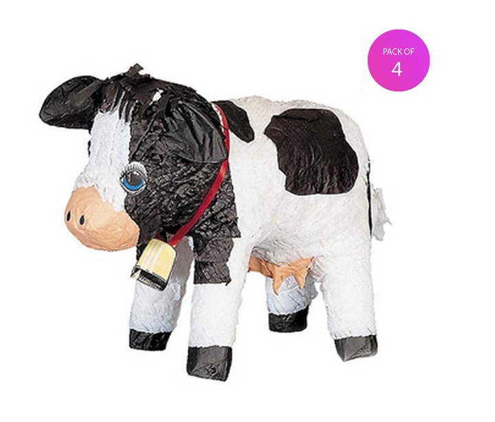 (4) Cow Pinata  - Pack of 4