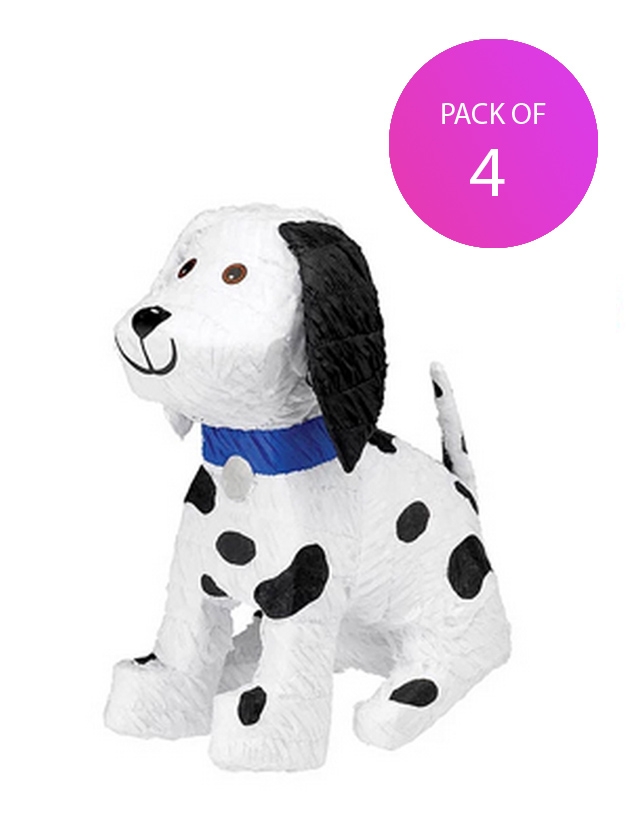 (4) Dalmatian Dog Pinata - Pack of 4