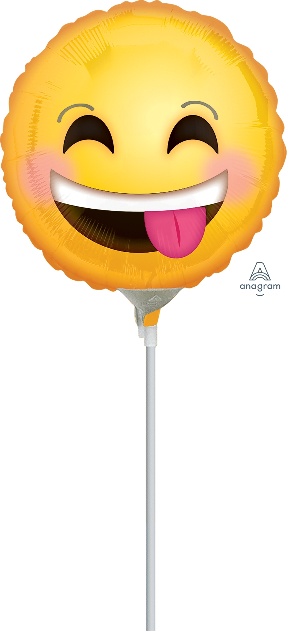 4" Foil - Smiling Emoticon - Air Airfill Heat Seal Required balloon