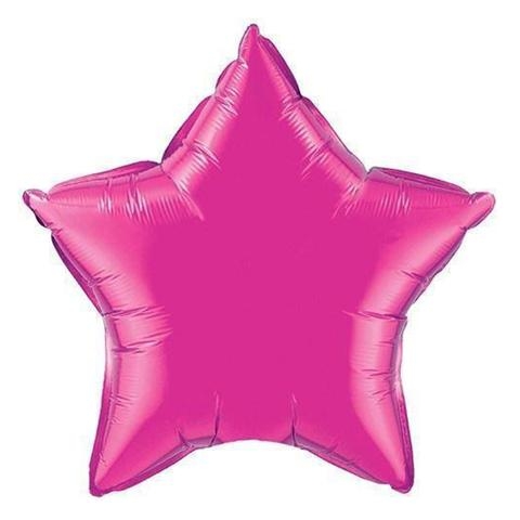 4" Foil Star - Magenta Airfill Heat Seal Required balloon