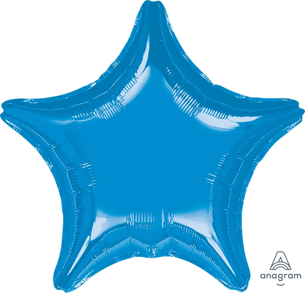 4" Foil Star - Sapphire Blue Airfill Heat Seal Required balloon