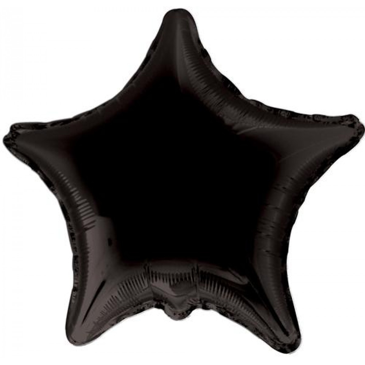 4" Star Black Airfill Heat Seal Required balloon