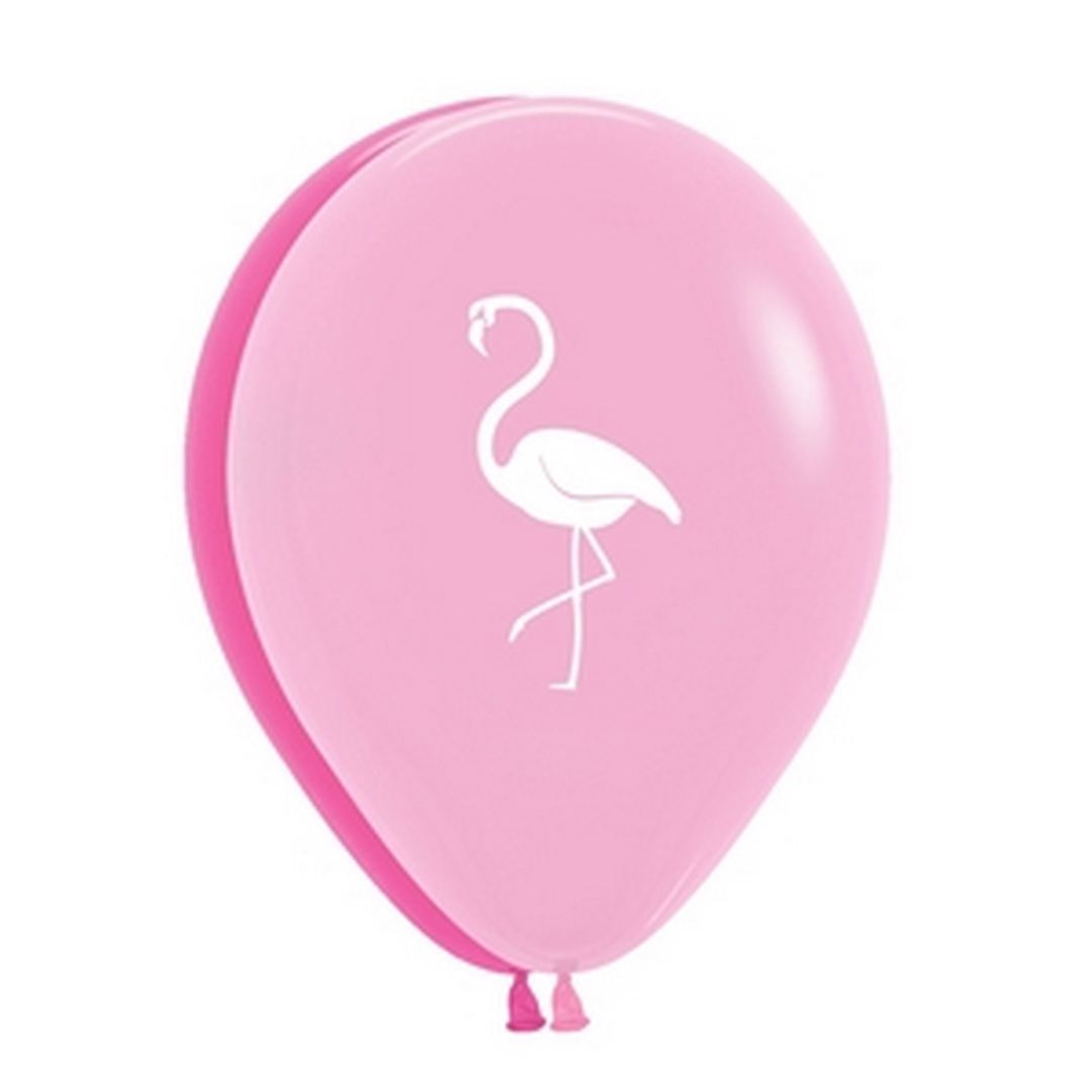 11" Flamingo balloons