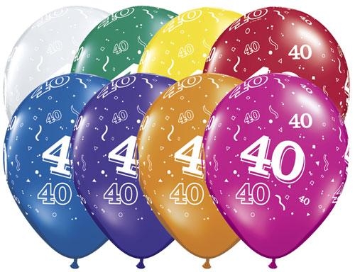 (50) 11" 40 Around Jewel Assorted balloons