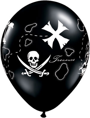 (50) 11" Pirate's Treasure Map balloons