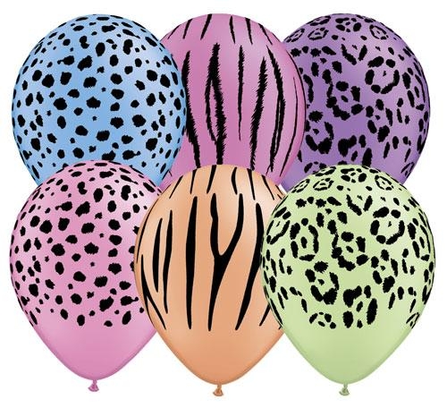 (50) 11" Safari - Neon Assorted balloons