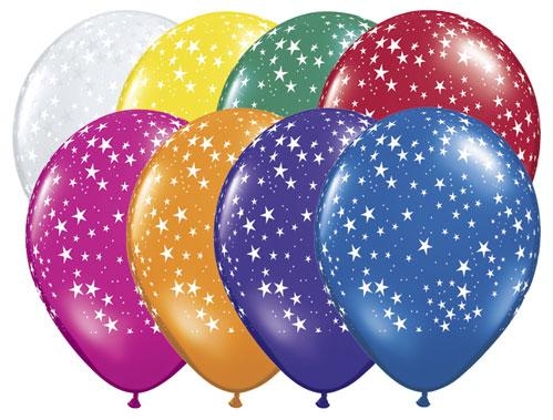 (50) 11" Stars Around - Jewel Assorted balloons