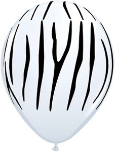 (50) 11" Zebra Stripes balloons