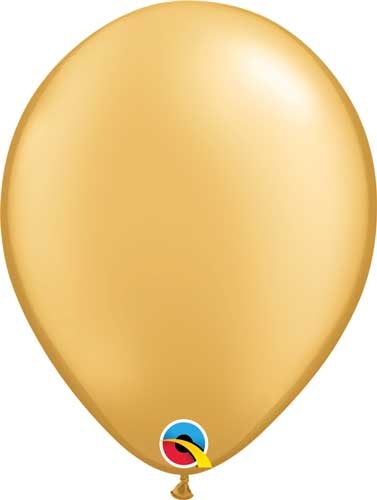 Q (50) 16" Pearl Metallic Gold balloons