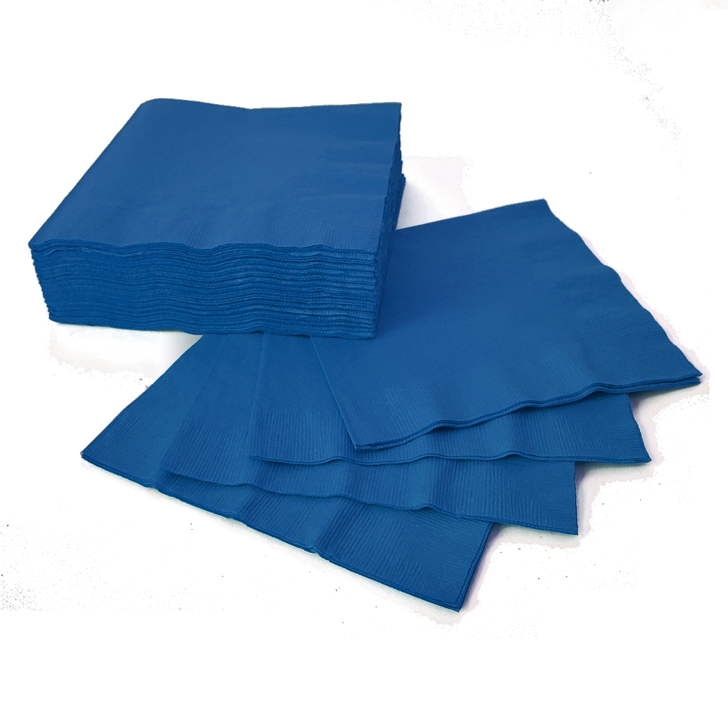 (50) Luncheon Napkins Bright Royal Blue