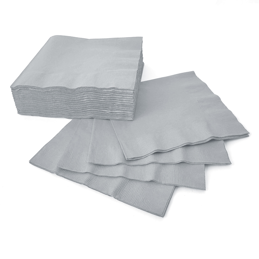 (50) Luncheon Napkins - Silver*