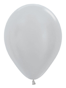 SEM (100) 5" Metallic Silver balloons